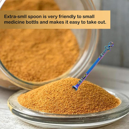 6-Pack Mini Spoons Metal Tiny Shovels 3-Inch Small Medicine Measuring Spoon