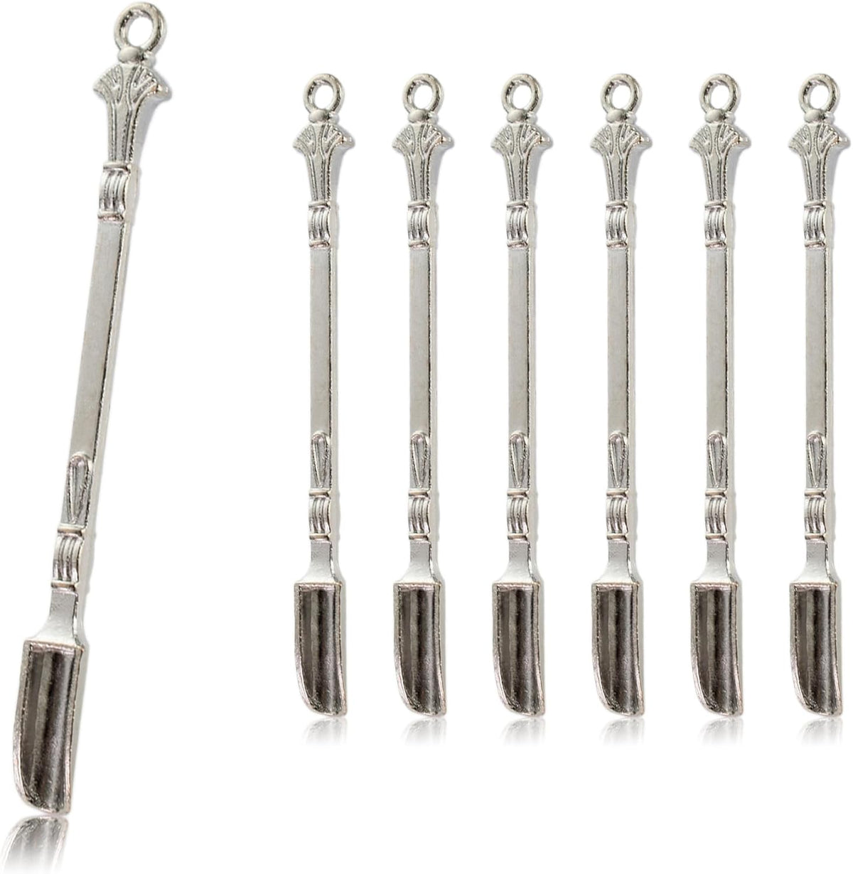 6-Pack Mini Spoons Metal Tiny Shovels 3-Inch Small Medicine Measuring Spoon