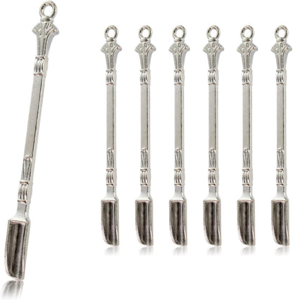 6-Pack Mini Spoons Metal Tiny Shovels 3-Inch Small Medicine Measuring Spoon