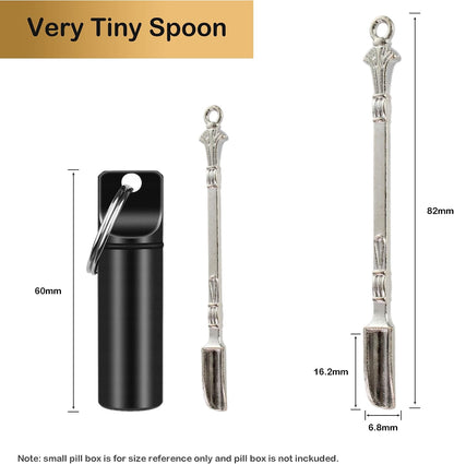 6-Pack Mini Spoons Metal Tiny Shovels 3-Inch Small Medicine Measuring Spoon
