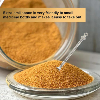 6-Pack Mini Spoons Metal Tiny Shovels 3-Inch Small Medicine Measuring Spoon