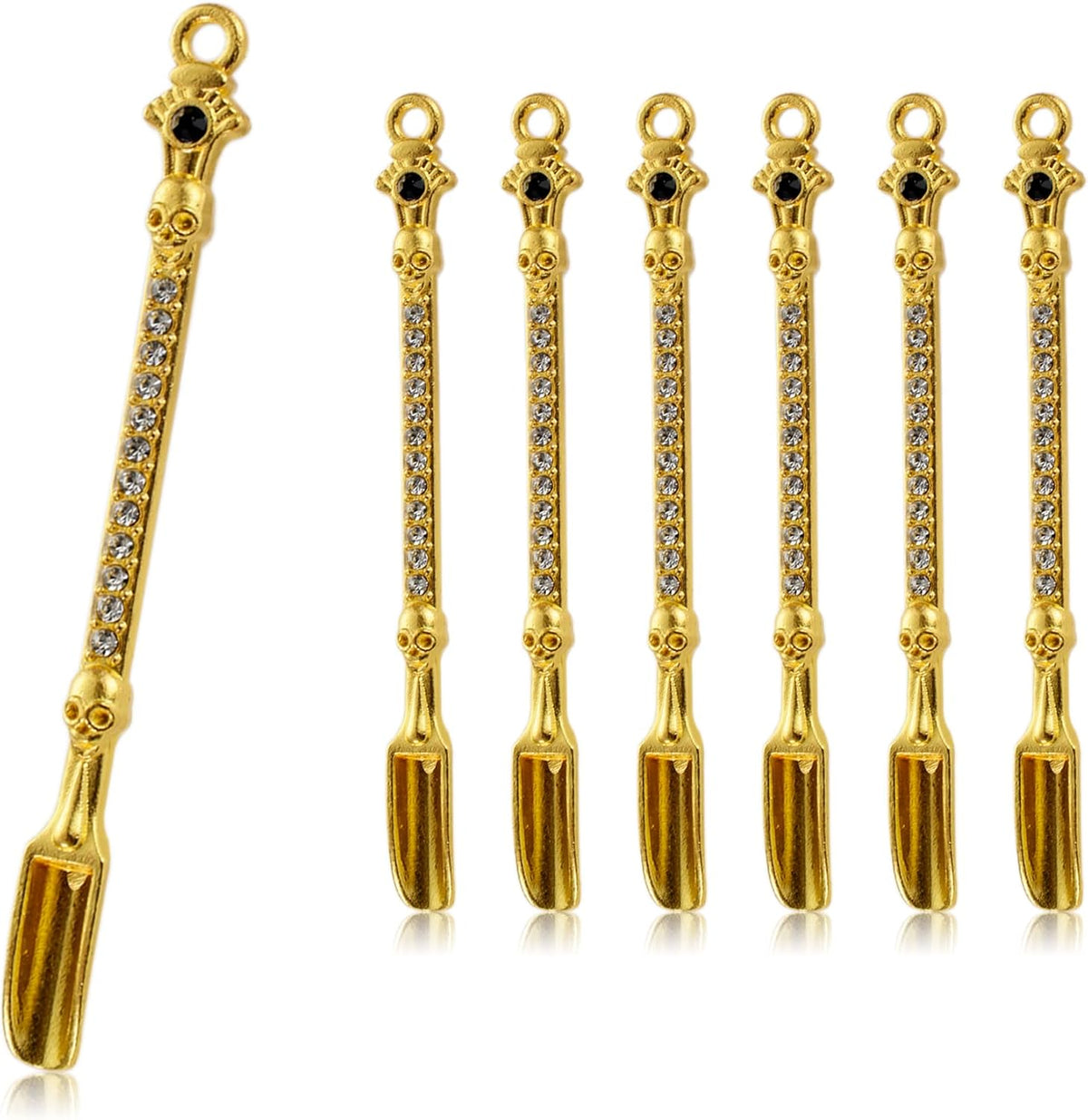 6-Pack Mini Spoons Metal Tiny Shovels 3-Inch Small Medicine Measuring Spoon