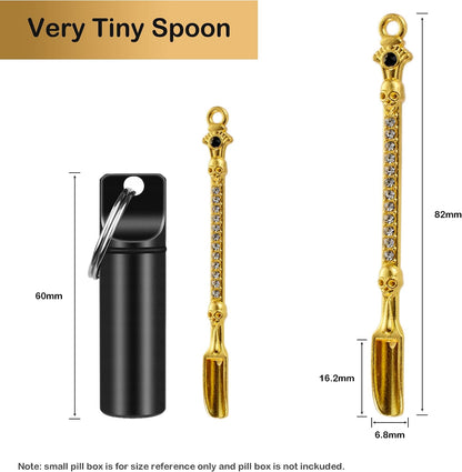6-Pack Mini Spoons Metal Tiny Shovels 3-Inch Small Medicine Measuring Spoon