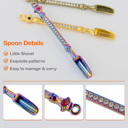 6-Pack Mini Spoons Metal Tiny Shovels 3-Inch Small Medicine Measuring Spoon