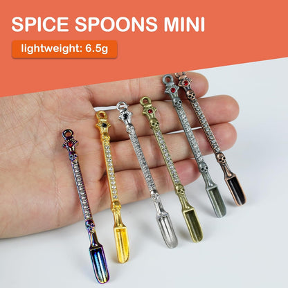6-Pack Mini Spoons Metal Tiny Shovels 3-Inch Small Medicine Measuring Spoon