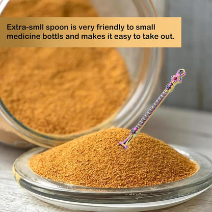 6-Pack Mini Spoons Metal Tiny Shovels 3-Inch Small Medicine Measuring Spoon