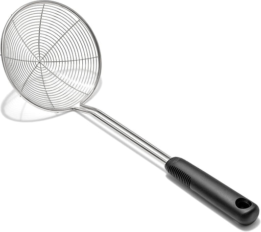 Good Grips Stainless Steel Spider Scoop & Strain Skimmer,Black