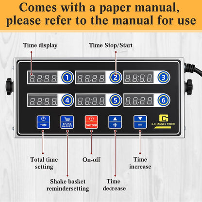 1 Pack Digital Kitchen Timer, Commercial Cooking Timer with Loud Alarm, Large LCD Display, for Restaurants, Baking, Labs, Multiple Independent Countdown Timers (8 Channel)