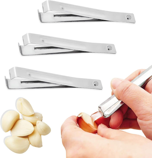 3PCS Garlic Peeler Clips, Garlic Skin Remover, Avoid Smell on Hands