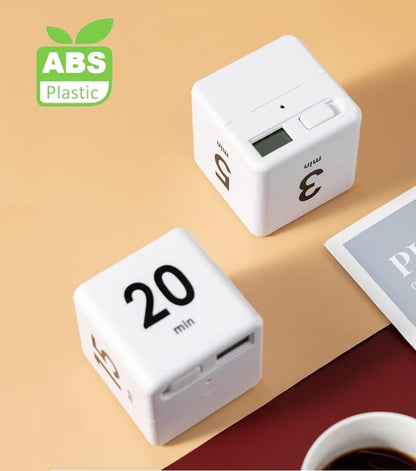 Cube Timer, Productivity Cube Flip Timer, 15-20-30-60 Minute