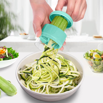 3 in 1 Vegetable Spiralizer Slicer, Adjustable Zucchini Carrot Noodle Maker, Cucumber Spiral Cutter, Easy to Use Kitchen Tool（Dark Grey）