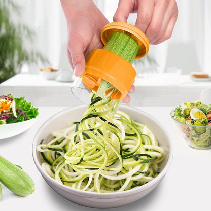 3 in 1 Vegetable Spiralizer Slicer, Adjustable Zucchini Carrot Noodle Maker, Cucumber Spiral Cutter, Easy to Use Kitchen Tool（Dark Grey）