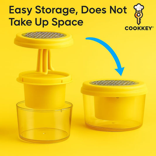 Corn Stripper & Peeler Tool with Built-In Bowl – Safe Non-Slip Handle, Fast Corn Kernel Cutter & Cob Remover, Multi-Purpose Grater for Corn, Ginger & Vegetables (Yellow)
