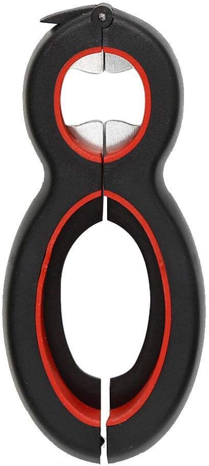 Jar Opener, Non-Slip, 6 in 1 Multi Tool Bottle Opener for Seniors | Opening Jars, Pop-tab Cans, Twist Bottle Caps, Compact Size, Arthritic Hand Saver, Kitchen Gadget