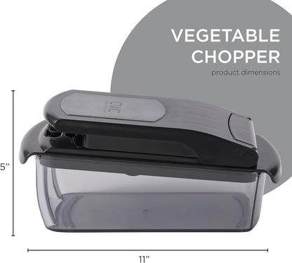 Vegetable Chopper - Multifunctional 11 in 1 Vegetable Chopper with Container - Food Chopper to Dice, Chop, Slice, Julienne and Spiralize, Blue