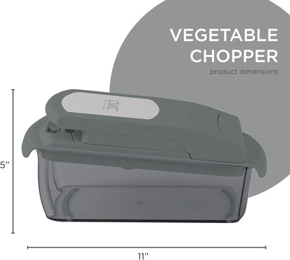 Vegetable Chopper - Multifunctional 11 in 1 Vegetable Chopper with Container - Food Chopper to Dice, Chop, Slice, Julienne and Spiralize, Blue