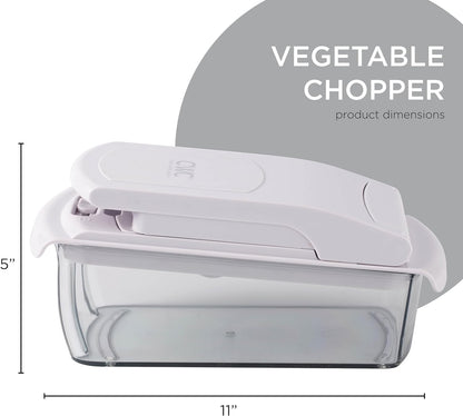 Vegetable Chopper - Multifunctional 11 in 1 Vegetable Chopper with Container - Food Chopper to Dice, Chop, Slice, Julienne and Spiralize, Blue