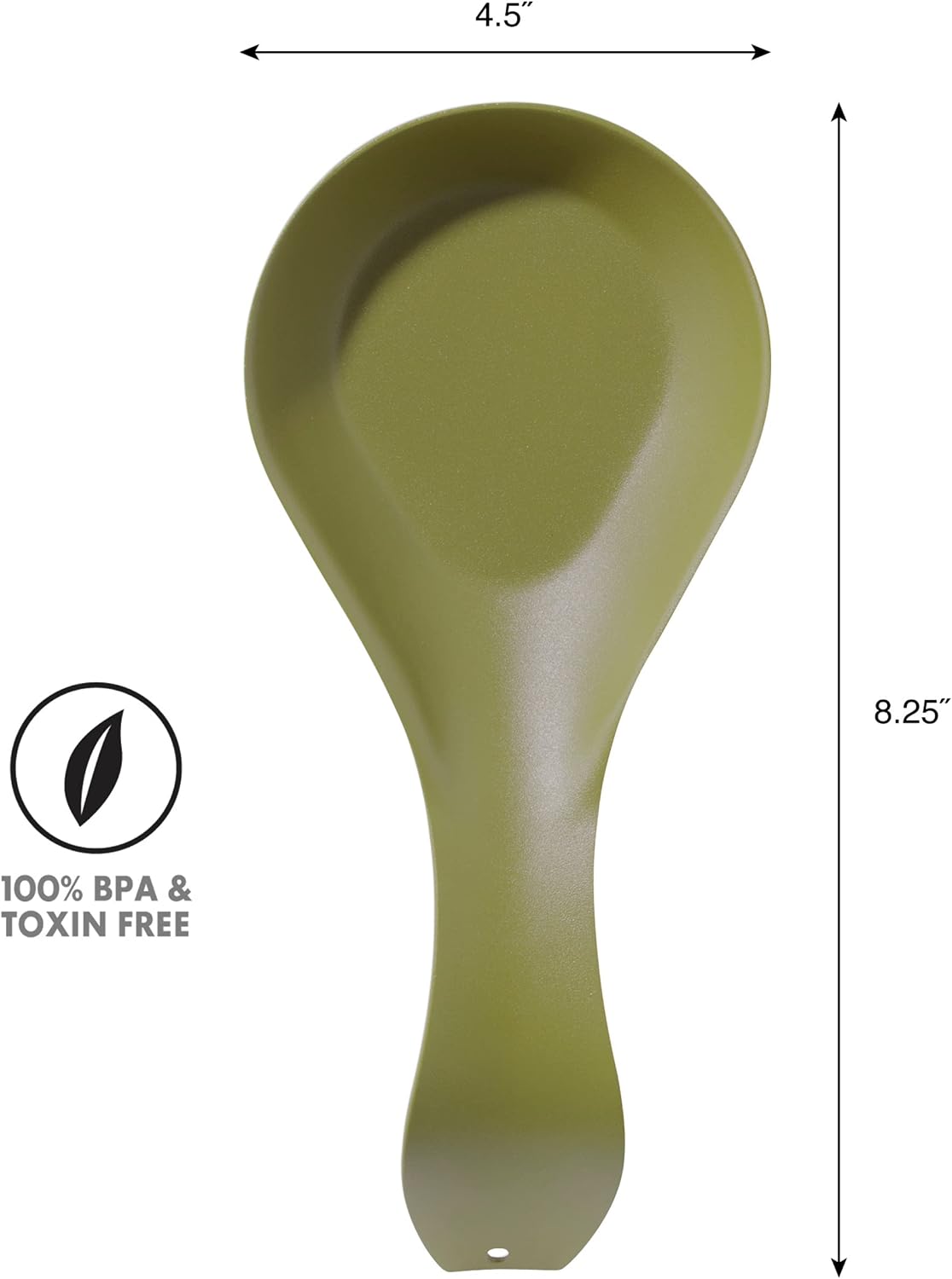 Stainless Steel Spoon Rest- Long Handle Holds Kitchen Utensils in Place, Great Spoon Rest for Counter, Stove Top, or Coffee Station; Kitchen Accessories, Utensil Rest, Black