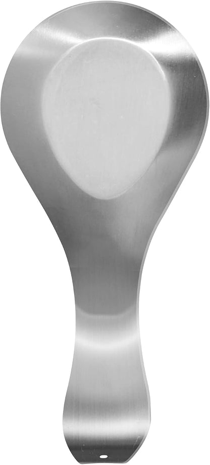 Stainless Steel Spoon Rest- Long Handle Holds Kitchen Utensils in Place, Great Spoon Rest for Counter, Stove Top, or Coffee Station; Kitchen Accessories, Utensil Rest, Black