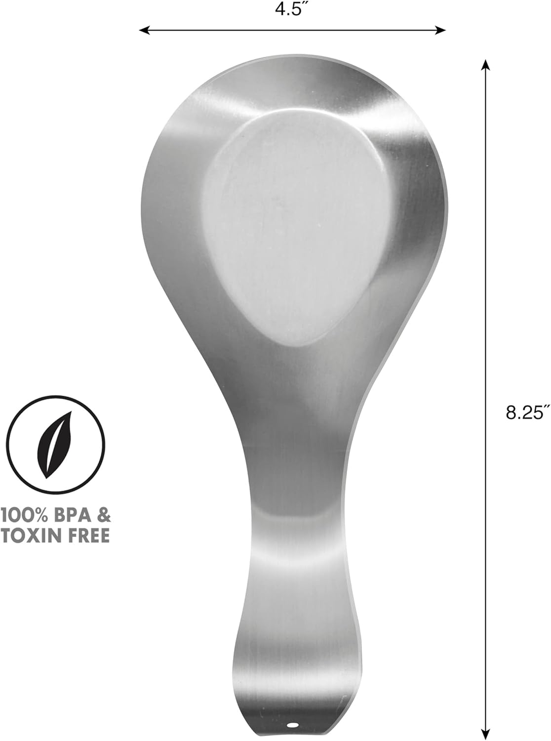 Stainless Steel Spoon Rest- Long Handle Holds Kitchen Utensils in Place, Great Spoon Rest for Counter, Stove Top, or Coffee Station; Kitchen Accessories, Utensil Rest, Black