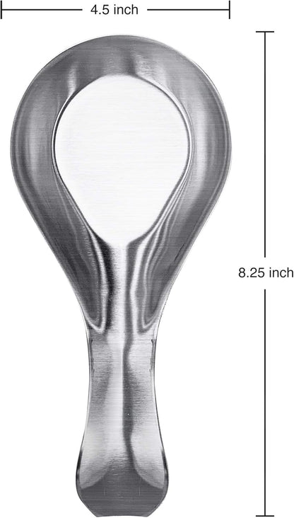 Stainless Steel Spoon Rest- Long Handle Holds Kitchen Utensils in Place, Great Spoon Rest for Counter, Stove Top, or Coffee Station; Kitchen Accessories, Utensil Rest, Black