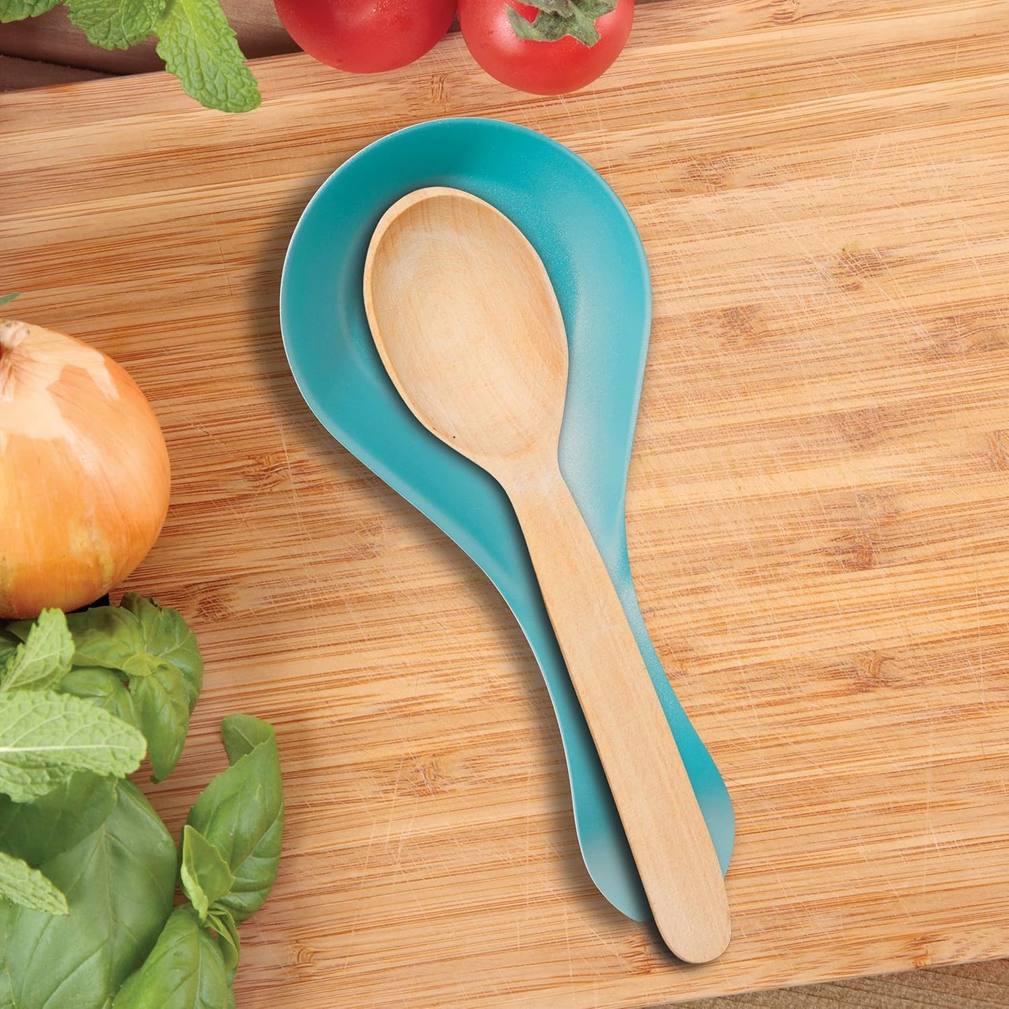 Stainless Steel Spoon Rest- Long Handle Holds Kitchen Utensils in Place, Great Spoon Rest for Counter, Stove Top, or Coffee Station; Kitchen Accessories, Utensil Rest, Black