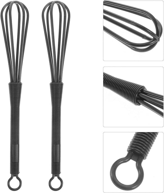 Hair Dye Mixing Whisk Set, 5PCS Precision Small Plastic Whisks Hair Dye Color Mixing Hairdressing, Hairdressing Hand Mixer Tool for Even Color Cream Blending Salon and Home Use