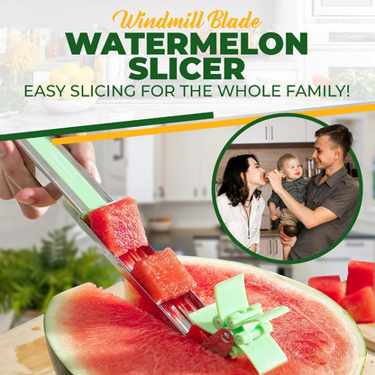 2-in-1 Watermelon Fruit Cutter & Slicer Tool, Melon Baller Scoop & Cuber