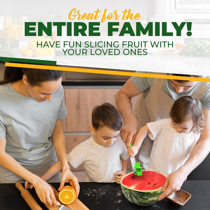 2-in-1 Watermelon Fruit Cutter & Slicer Tool, Melon Baller Scoop & Cuber