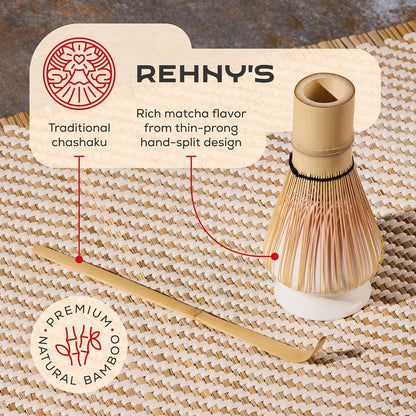 Matcha Whisk Set | Complete Pink Matcha Set w/Heart-Shaped Bowl, Bamboo Whisk, Holder, Stainless Steel Sifter, Bamboo Scoop | Cute Gift Present Macha Kit Handmade Bowl | Macha Powder Tea Kit