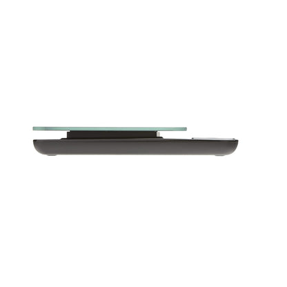 Glass Top Food Scale with Touch Controls, 11 lb Capacity, Sleek Black Design for Precision Food Measurement in Grams and Ounces