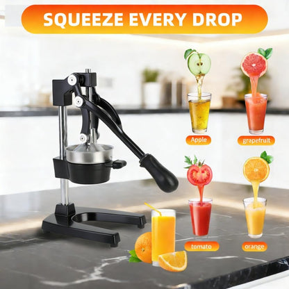 juice.Hand Press Juicer Machine, Manual Orange Juicer and Professional Citrus Juicer for Orange Juice Pom Lime Lemon Juice,Home and Commercial Extractors Squeezer, Easy to Clean, Gray