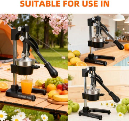 juice.Hand Press Juicer Machine, Manual Orange Juicer and Professional Citrus Juicer for Orange Juice Pom Lime Lemon Juice,Home and Commercial Extractors Squeezer, Easy to Clean, Gray