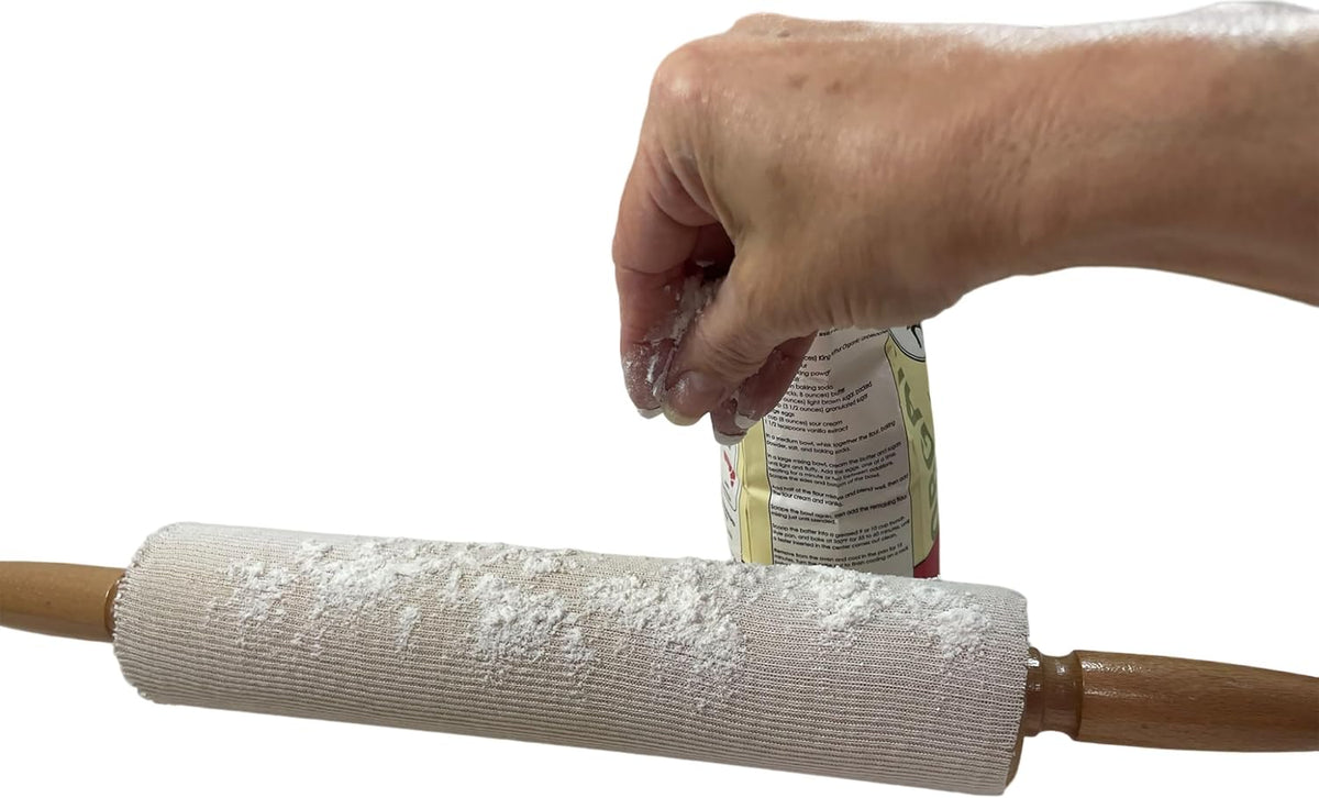 100% Cotton Rolling Pin Cover, Non-stick, 15", 2 pack