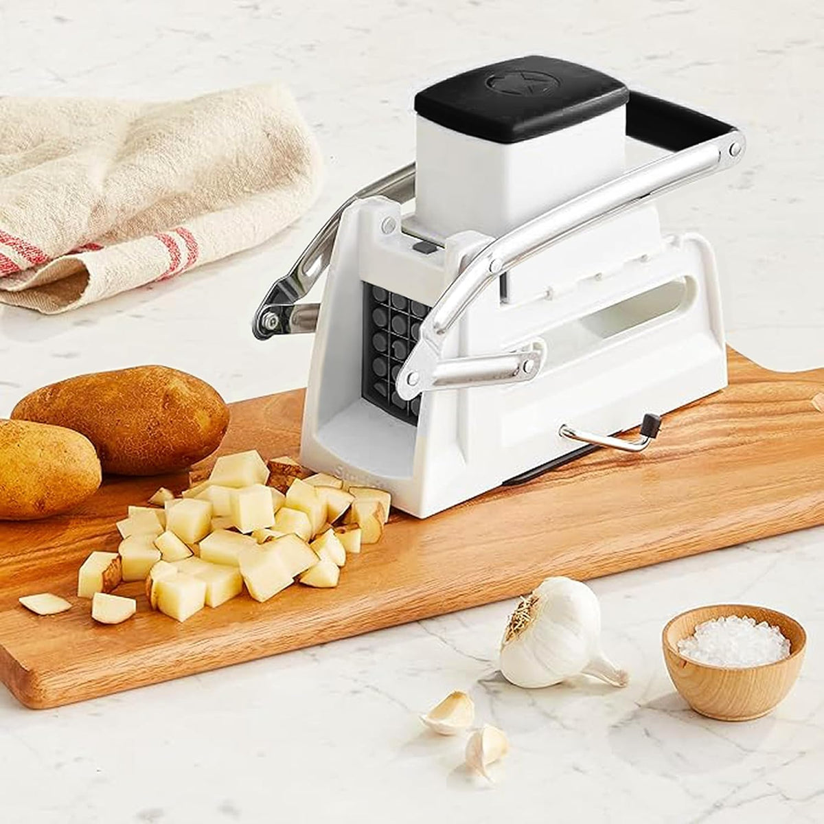 Pro Fry Cutter & Cuber, 3-in-1, Homemade French Fries, Slices and Diced Cubes Potato & Vegetable