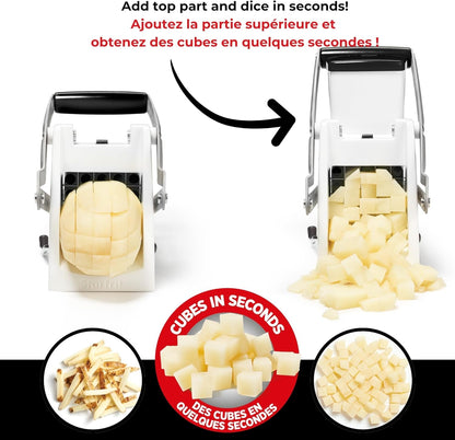 Pro Fry Cutter & Cuber, 3-in-1, Homemade French Fries, Slices and Diced Cubes Potato & Vegetable