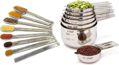 Measuring Cups Set of 7, Stackable, 304 Premium Stainless Steel, Kitchen Gadgets for Measure Liquid and Dry Ingredients, Cooking & Baking