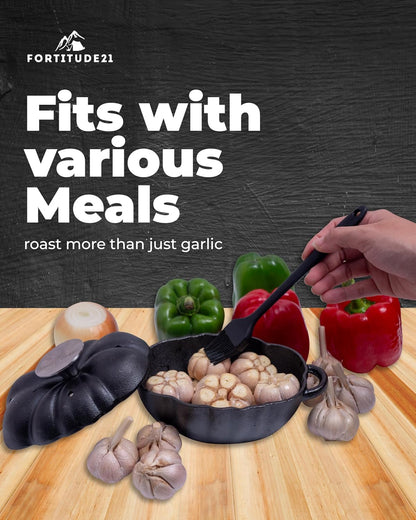 Cast Iron Garlic Roaster, Smoker Roaster, Garlic Roaster Oven, Garlic Baker, Garlic Roasting Pot, Potato Baker, Garlic Cooker, Stove Steamer, Indoor Brisket Smoker