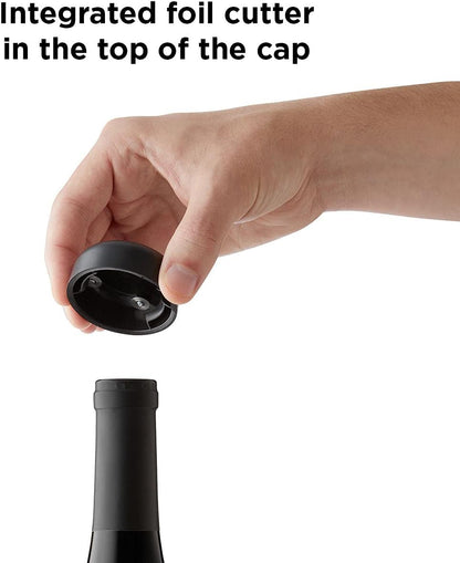 Automatic Electric Corkscrew Wine Bottle Opener (Shiny Black)