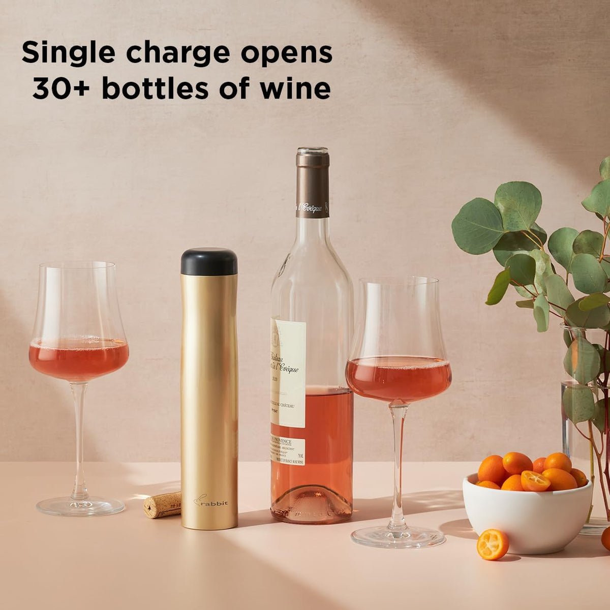 Automatic Electric Corkscrew Wine Bottle Opener (Shiny Black)