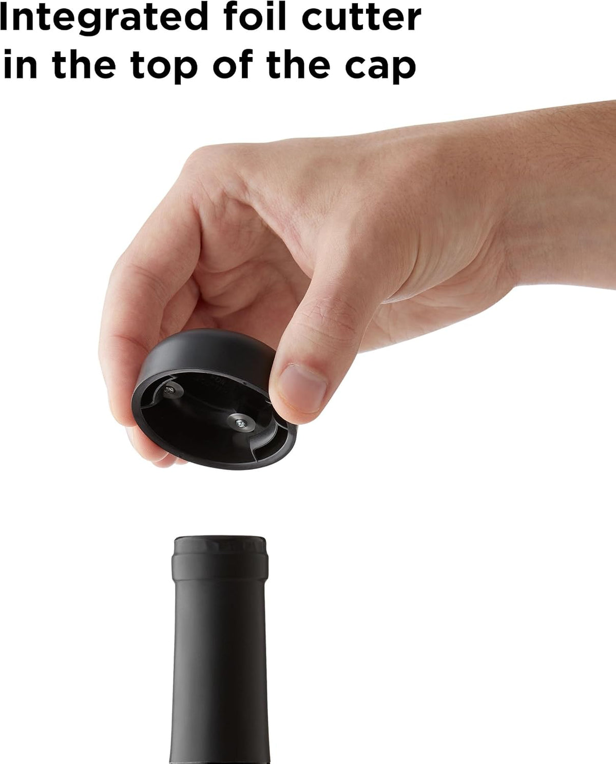 Automatic Electric Corkscrew Wine Bottle Opener (Shiny Black)