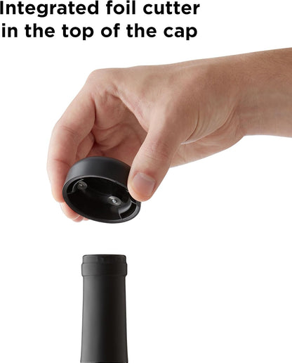 Automatic Electric Corkscrew Wine Bottle Opener (Shiny Black)