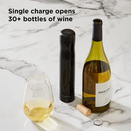 Automatic Electric Corkscrew Wine Bottle Opener (Shiny Black)