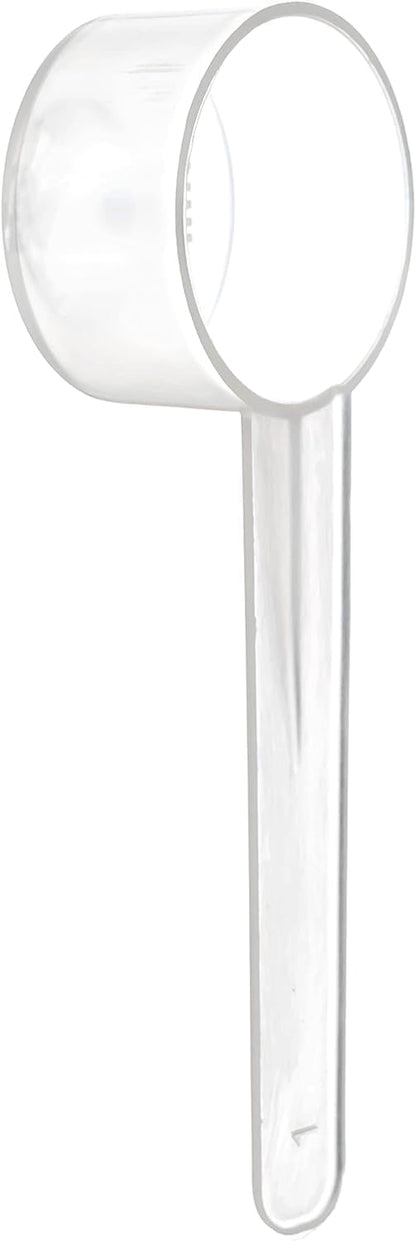3 Pack Teaspoon Measuring Spoons, 1 Tsp (5 mL) Plastic Creatine Scoops | Clear short-handle 1 tsp scoops for creatine, coffee, spices, grains, powders, baking ingredients, supplements and dry goods.