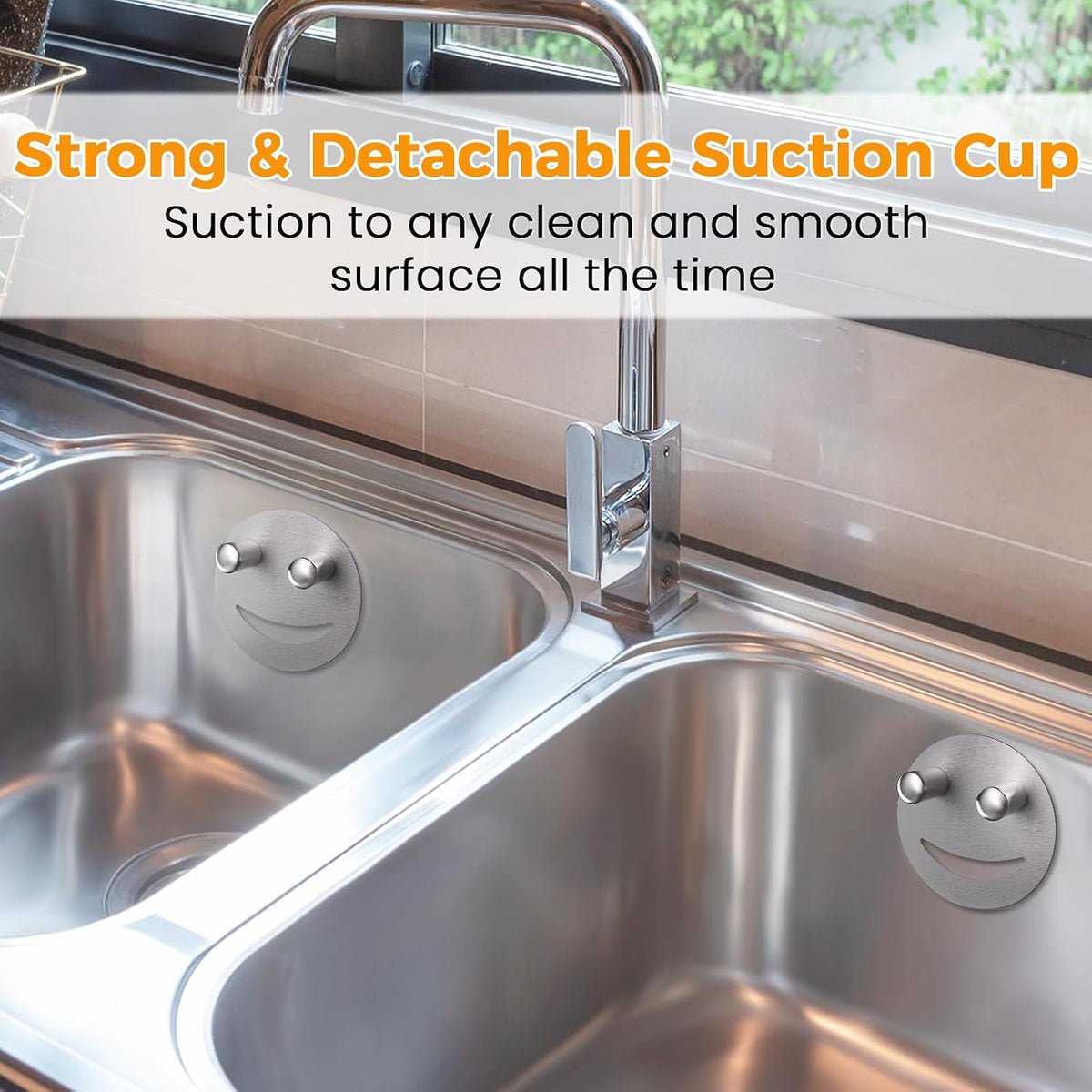 Semcide Sponge Holder, Sink Caddy w/Suction Cup Installation, Sponge Organizer for Kitchen/Bathroom Sink, Self Draining, Dishwasher Safe for Holding Sponges(Sponges Not Included), White(1-Pack)