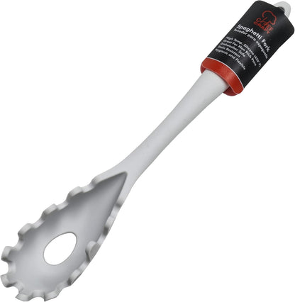 Premium Silicone Spaghetti/Pasta Fork, 11.5 inch, Gray
