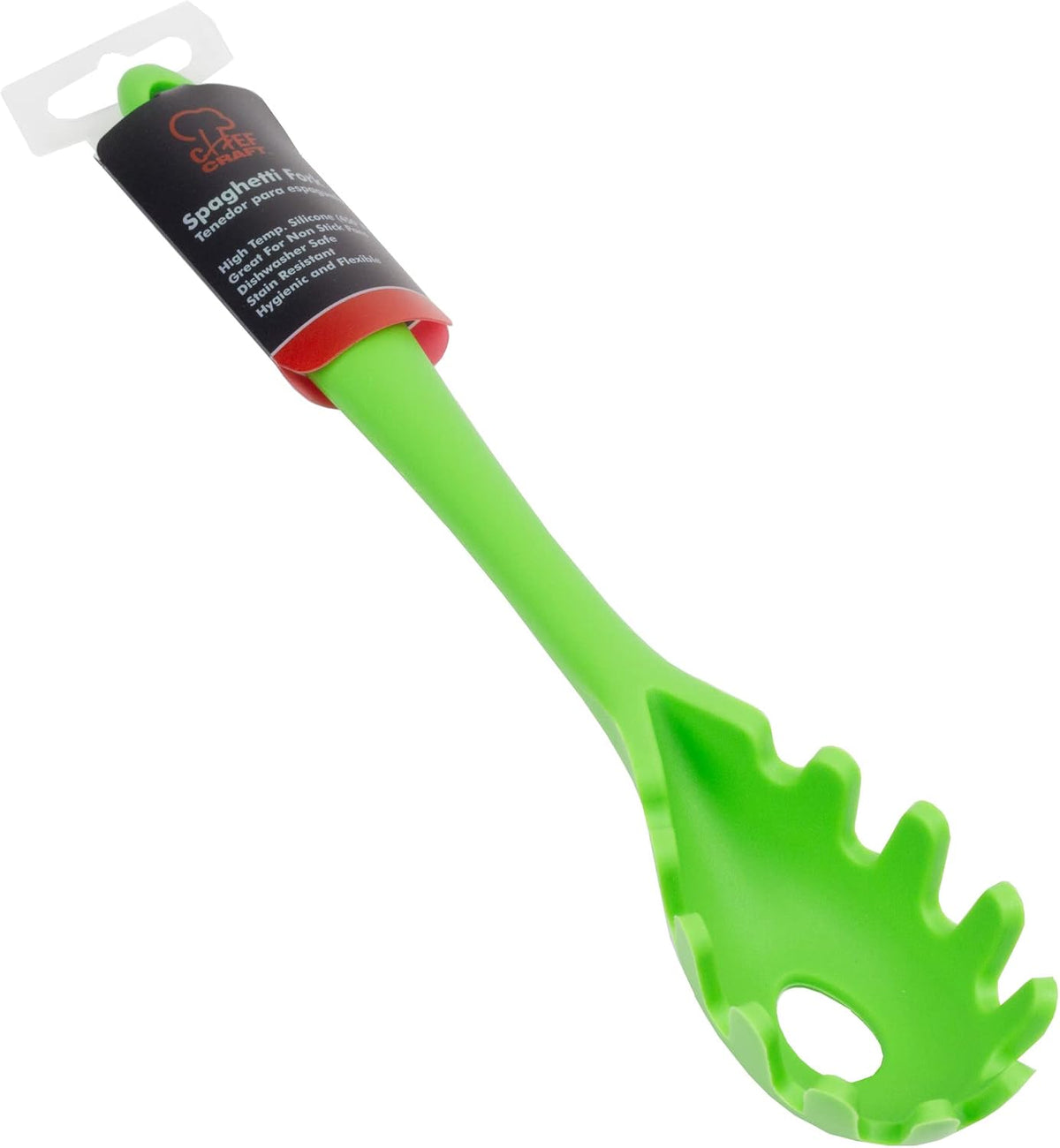 Premium Silicone Spaghetti/Pasta Fork, 11.5 inch, Gray