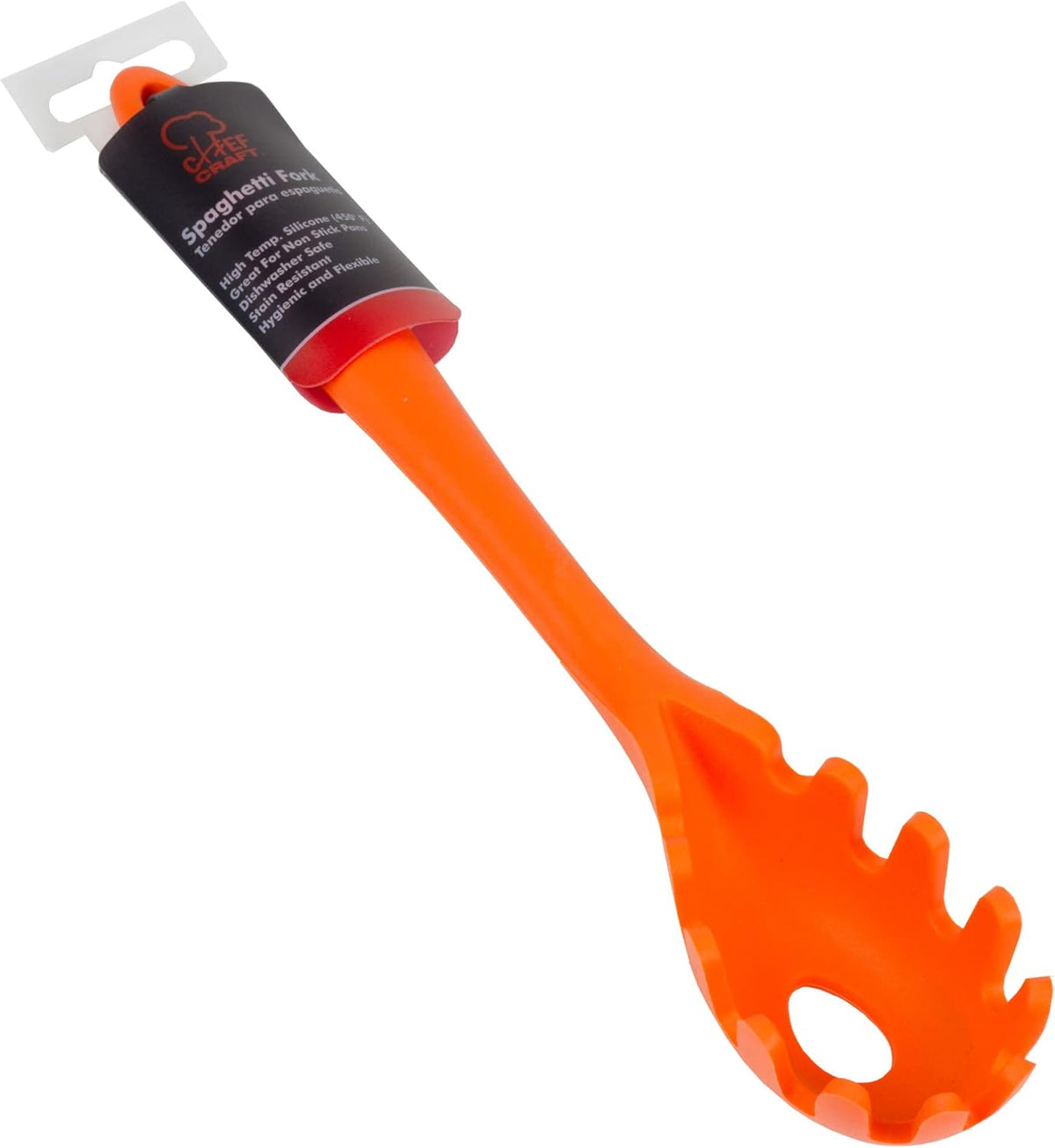 Premium Silicone Spaghetti/Pasta Fork, 11.5 inch, Gray