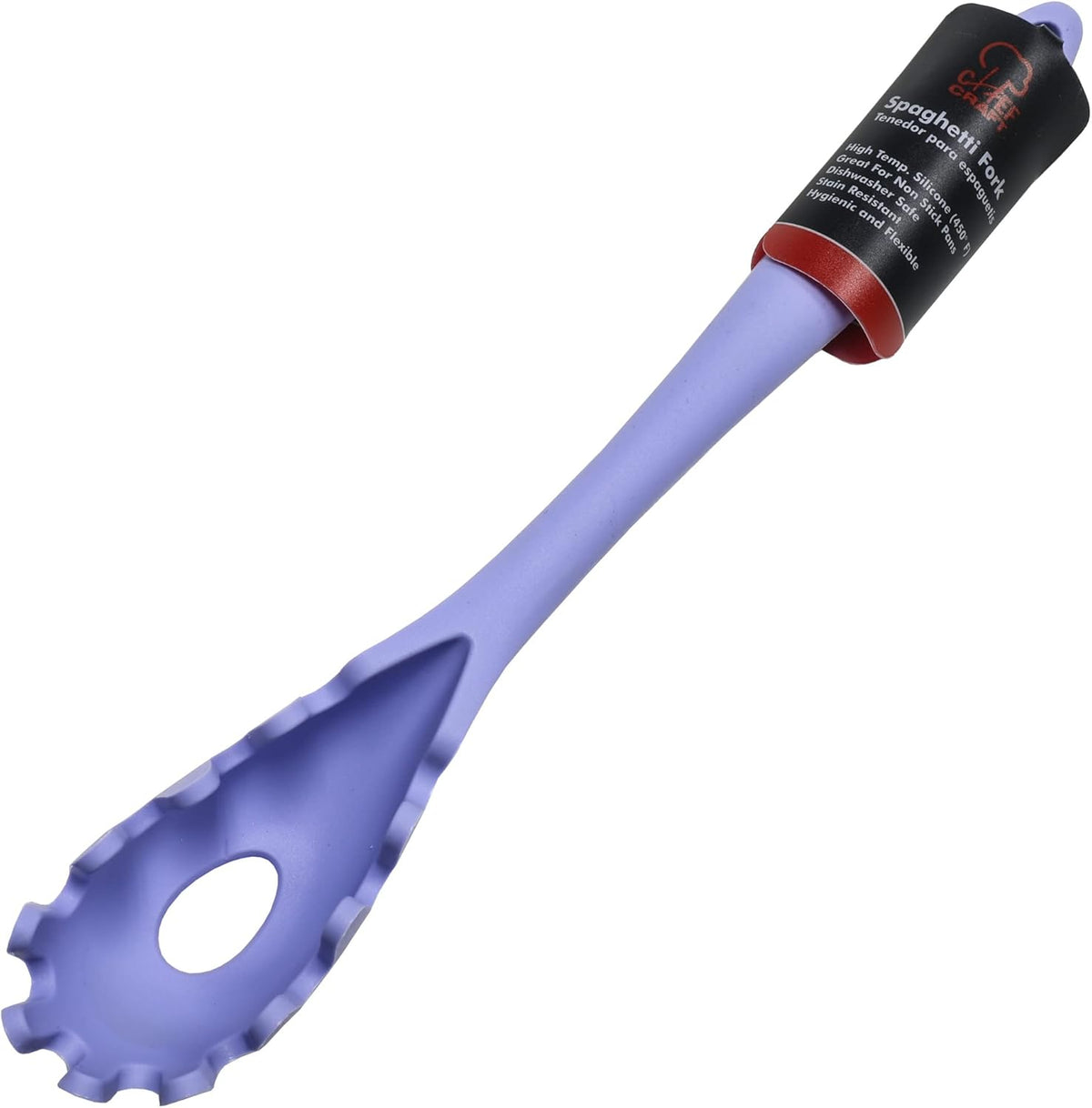Premium Silicone Spaghetti/Pasta Fork, 11.5 inch, Gray