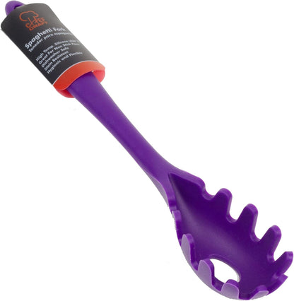 Premium Silicone Spaghetti/Pasta Fork, 11.5 inch, Gray